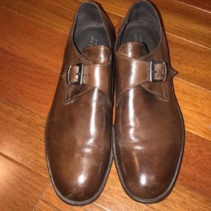 Italian brown leather dress  shoes